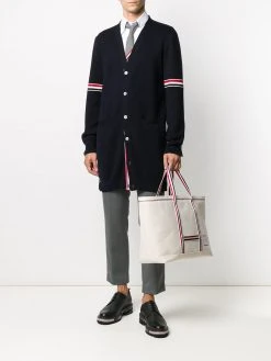 Thom Browne Milano stitch long cardigan