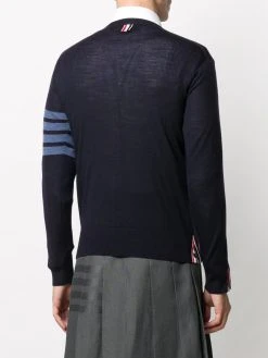 Thom Browne 4-Bar crew neck merino jumper