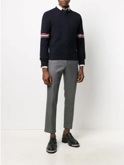 Thom Browne Milano stitch crew neck jumper