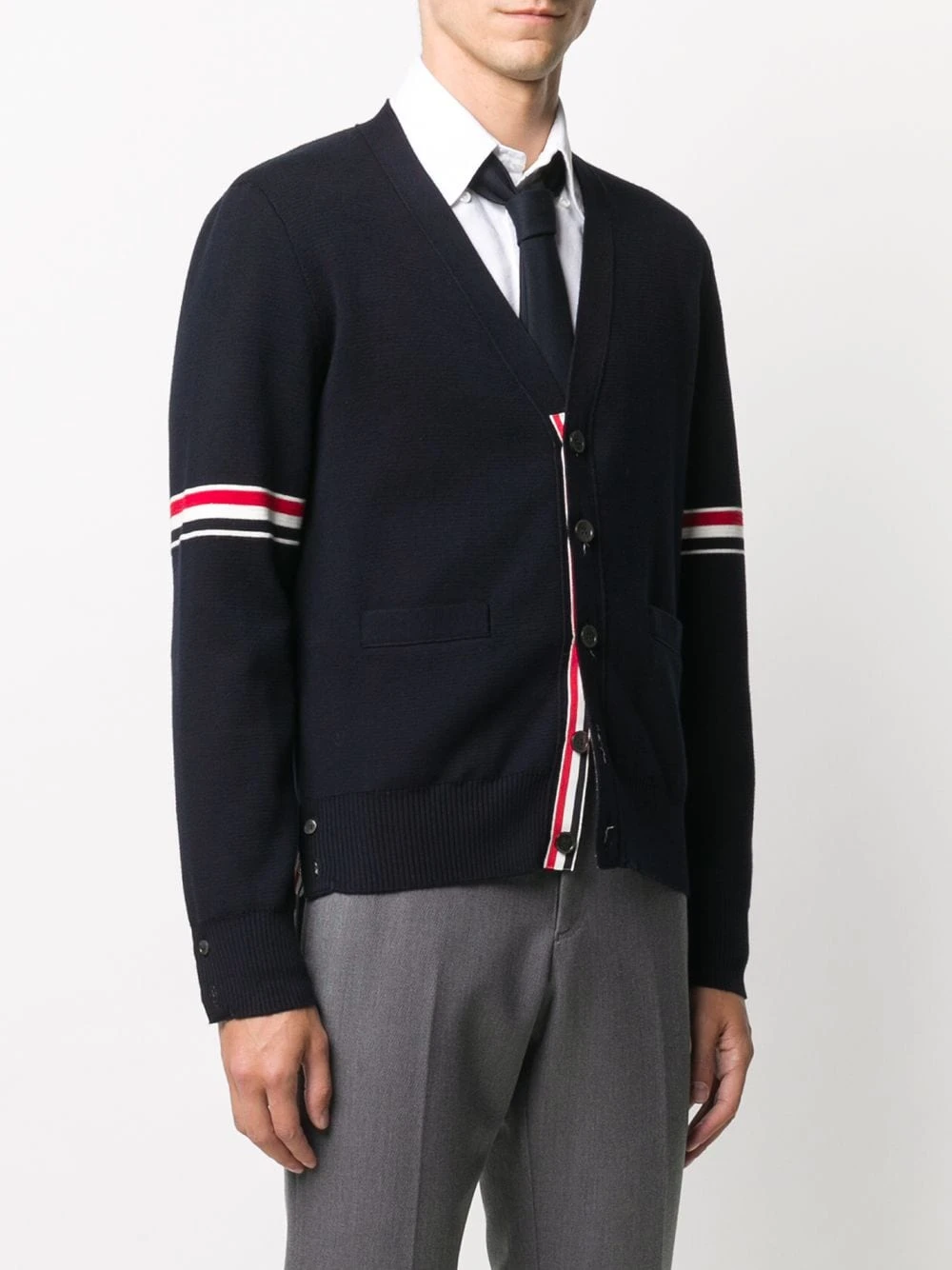 Outlet ✨ Thom Browne Tricolour 4 Bar cardigan cardigans of men 🛒 3 Thom Browne tricolour 4-Bar cardigan