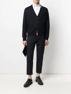 Thom Browne RWB stripe V-neck cardigan