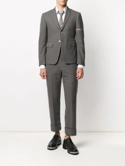 Thom Browne backstrap side-stripe cotton trousers