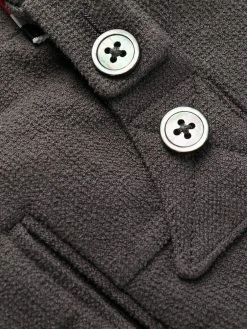 Thom Browne backstrap side-stripe cotton trousers