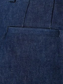 Best Sale ⌛ Thom Browne Deconstructed washed denim tailored trousers regular & straight-leg ✨ jeans of men 🧨 11 Thom Browne deconstructed washed denim tailored trousers