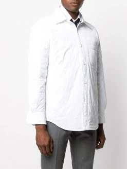 Thom Browne down-filled rear stripe shirt jacket