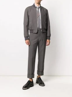 Thom Browne stripe-detail zip-up jacket