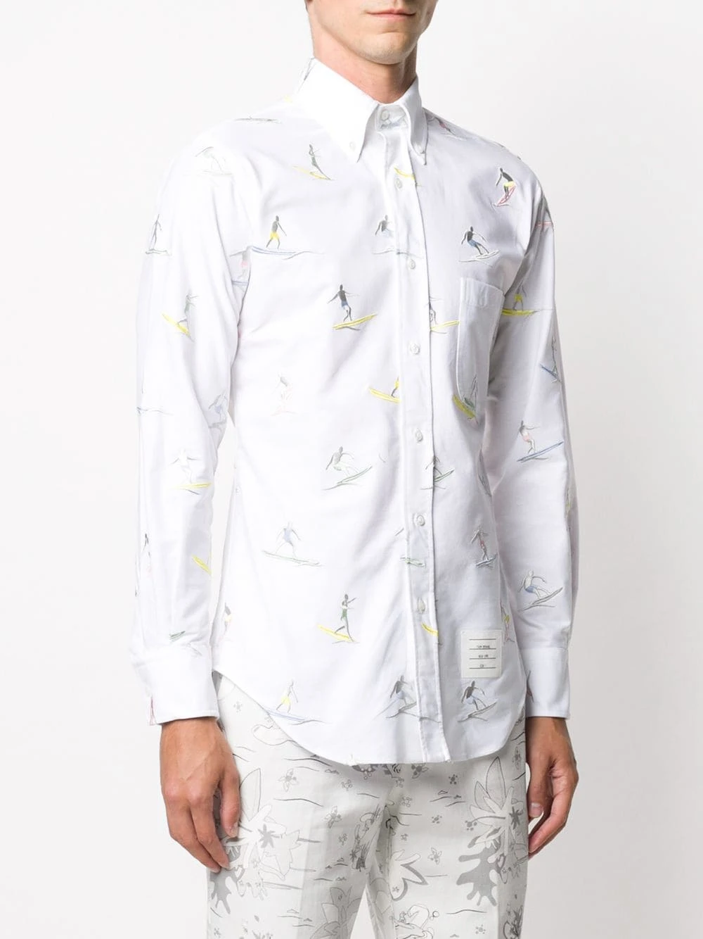 Top 10 π― Thom Browne Surfer icon embroidery Oxford shirt shirts of men π 3 Thom Browne Surfer icon embroidery Oxford shirt