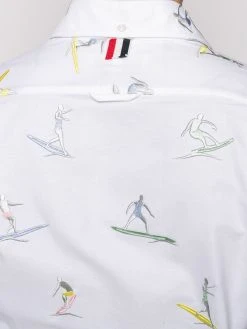 Top 10 π― Thom Browne Surfer icon embroidery Oxford shirt shirts of men π 9 Thom Browne Surfer icon embroidery Oxford shirt