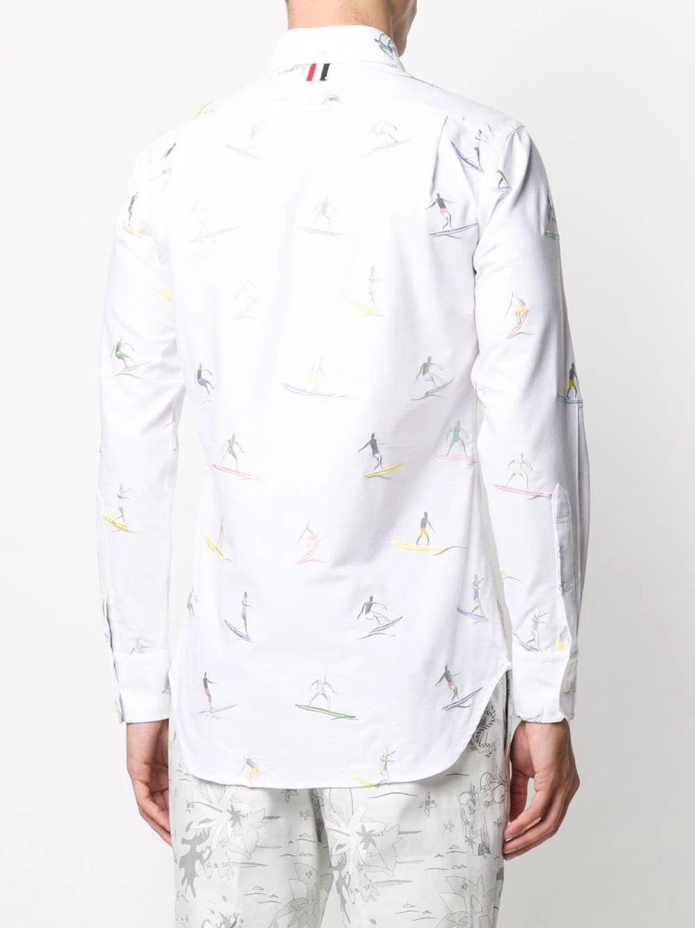 Top 10 π― Thom Browne Surfer icon embroidery Oxford shirt shirts of men π 4 Thom Browne Surfer icon embroidery Oxford shirt