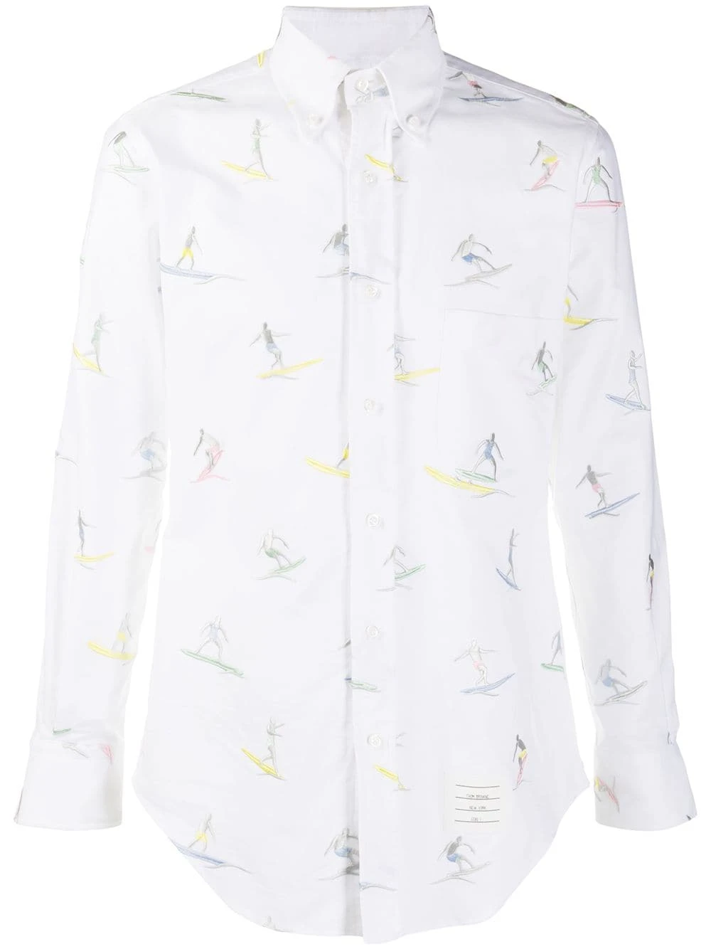Top 10 π― Thom Browne Surfer icon embroidery Oxford shirt shirts of men π 1 Thom Browne Surfer icon embroidery Oxford shirt