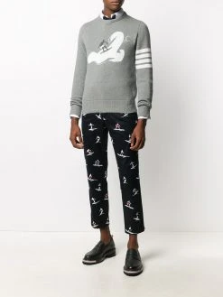 Thom Browne Fun-Mix rounded collar Oxford shirt