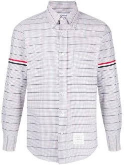 Thom Browne check straight-fit shirt