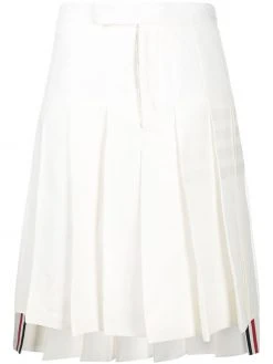 Thom Browne 4-bar knee-length pleated skirt