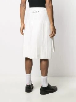 Thom Browne 4-bar knee-length pleated skirt