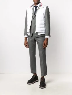 Thom Browne down-filled rear stripe gilet