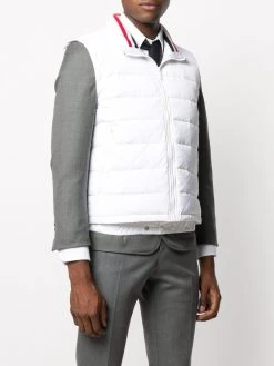 Thom Browne down-filled rear stripe gilet