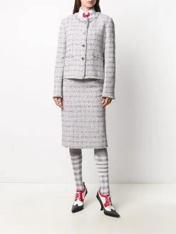 Thom Browne windowpane check tweed blazer