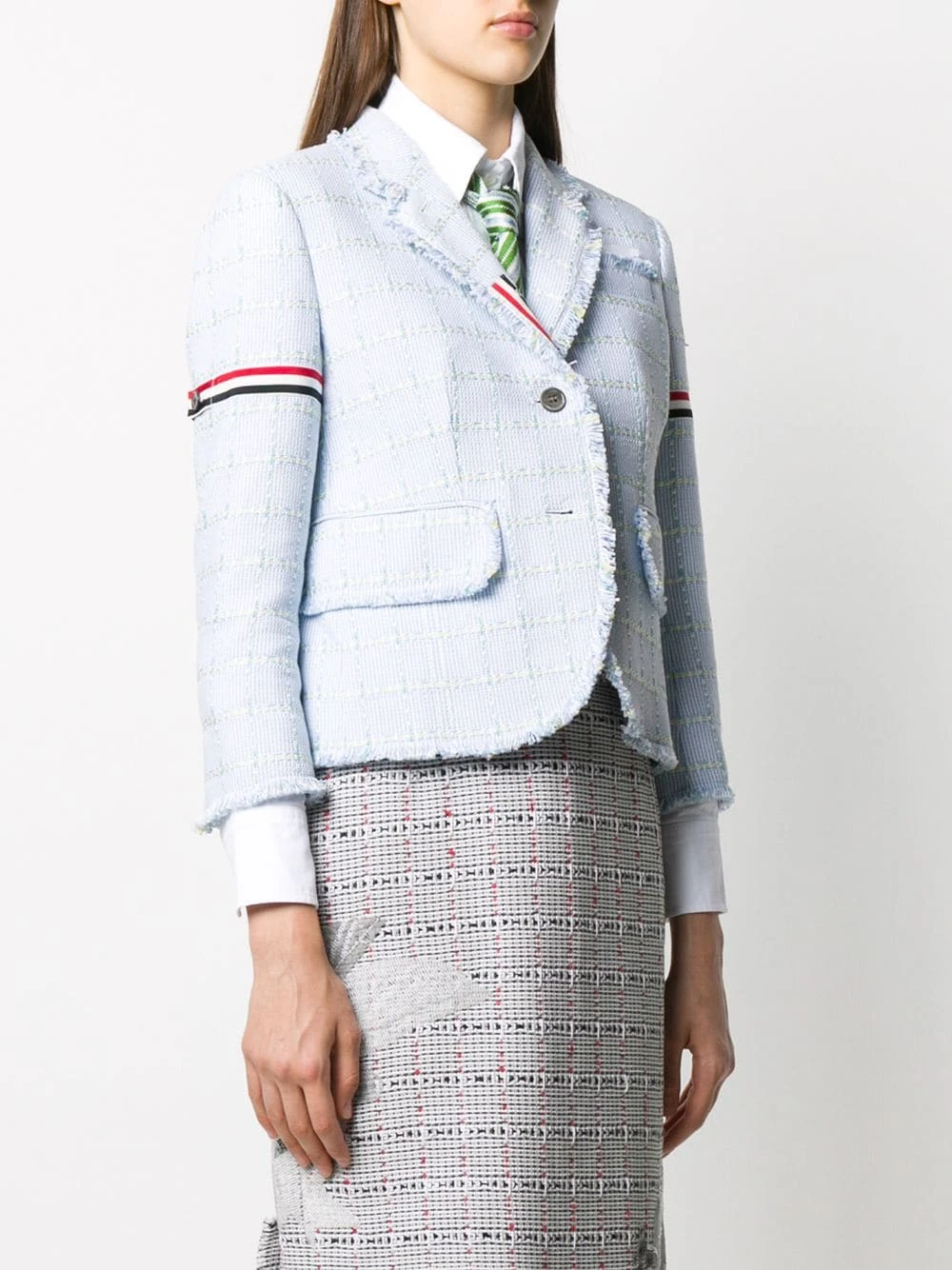 Brand new ❤️ Thom Browne Frayed tweed blazer blazers of women ✨ 3 Thom Browne frayed tweed blazer