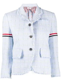 Thom Browne frayed tweed blazer