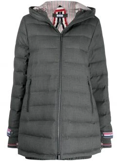 Thom Browne 120s twill funnel neck coat