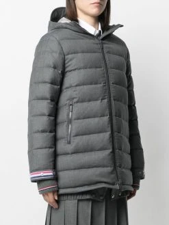 Promo ⌛ Thom Browne 120s twill funnel neck coat single breasted coats of women ✔️ 9 Thom Browne 120s twill funnel neck coat