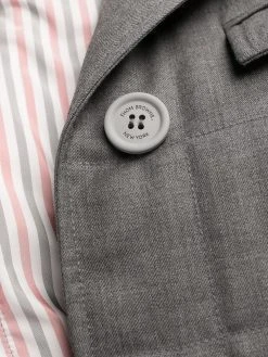 Best Pirce ❤️ Thom Browne Chesterfield down filled coat single breasted coats of women 😍 15 Thom Browne Chesterfield down-filled coat