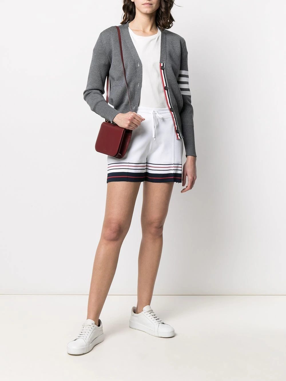 Cheap βοΈ Thom Browne Stripe edge track shorts of women π 2 Thom Browne stripe-edge track shorts
