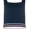 Thom Browne stripe-edge sleeveless top