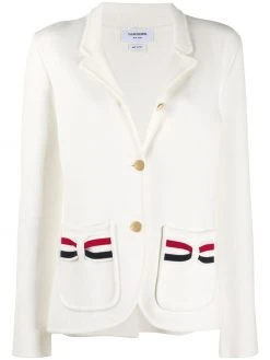 Thom Browne striped bow pocket blazer