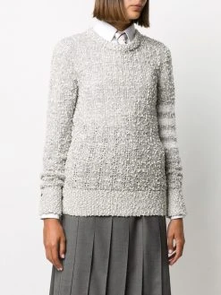 Thom Browne open tuck stitch 4-Bar jumper