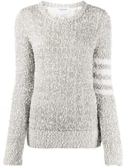Thom Browne open tuck stitch 4-Bar jumper