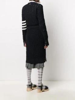 Deals ✔️ Thom Browne 4 Bar boucle cable cardigan knits of women ⌛ 8 Thom Browne 4-Bar boucle cable cardigan