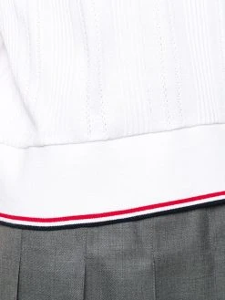 Thom Browne square neck ribbed-knit top