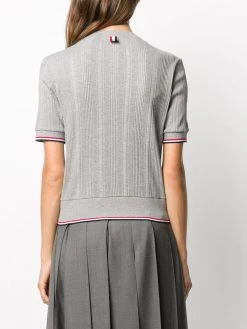 Outlet β Thom Browne Square neck ribbed knit top knitted tops of women π 8 Thom Browne square neck ribbed-knit top