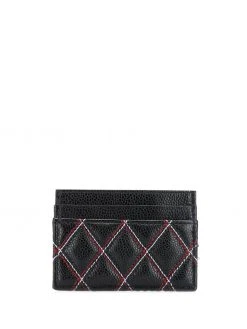 Thom Browne quilted-effect cardholder