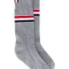 Thom Browne stripe-print athletic mid-calf socks