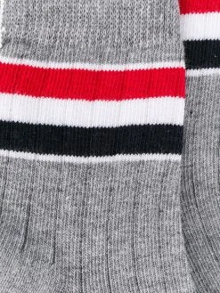 Thom Browne stripe-print athletic ankle socks