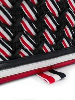 Thom Browne woven logo fold-over shoulder bag