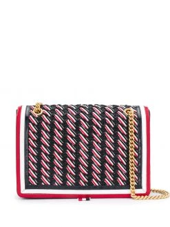 Thom Browne woven logo fold-over shoulder bag