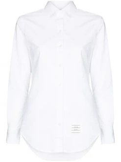 Thom Browne grosgrain-loop long-sleeve shirt
