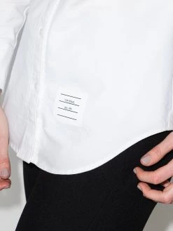 Thom Browne grosgrain-loop long-sleeve shirt