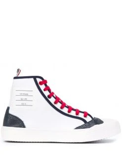 Thom Browne logo patch brogue sneakers