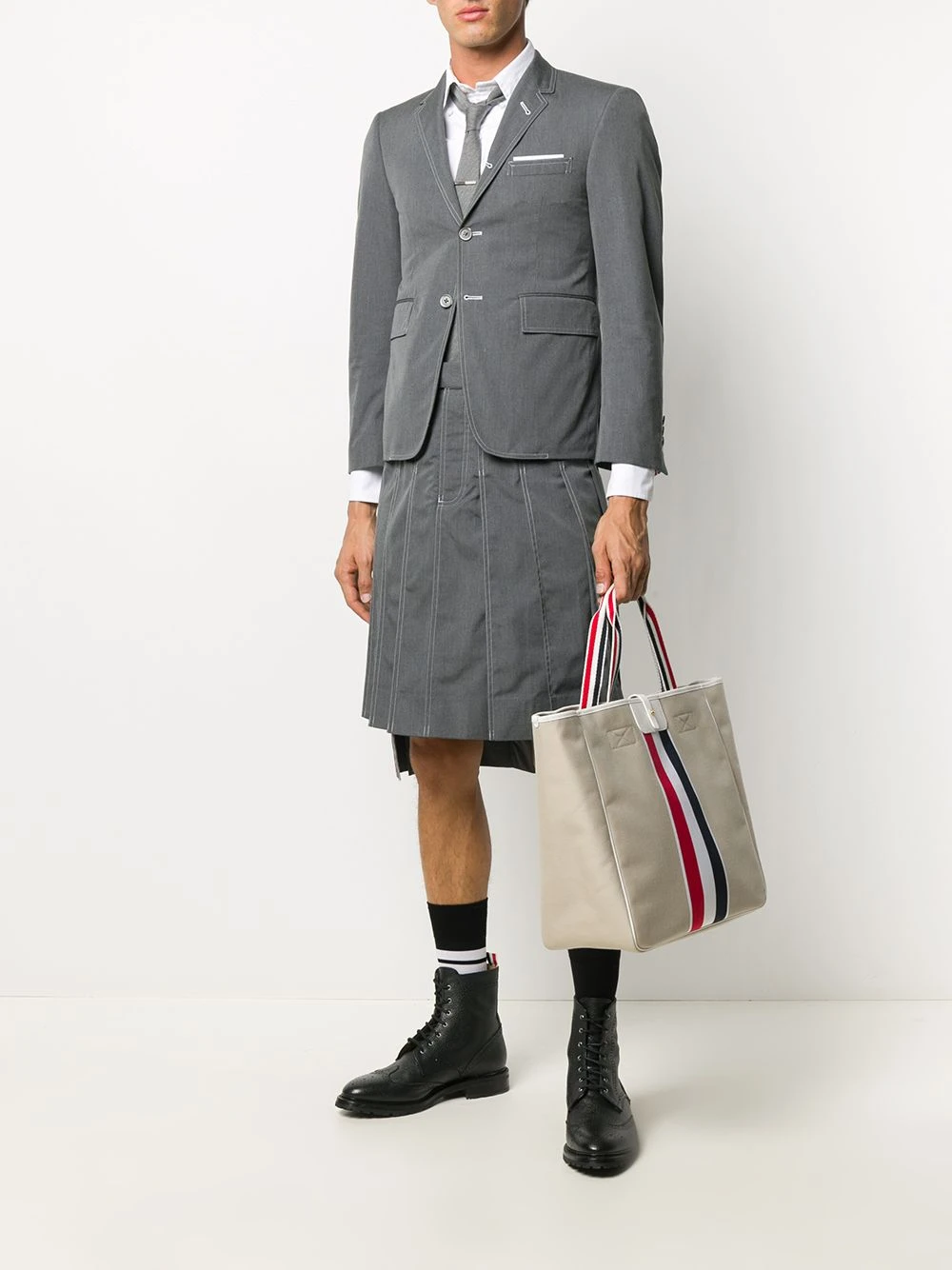 Best reviews of π Thom Browne Knee length pleated skirt bermuda shorts of men β¨ 2 Thom Browne knee-length pleated skirt