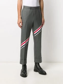Thom Browne RWB-stripe cropped trousers