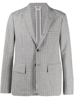 Thom Browne check single-breasted blazer