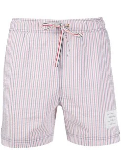 Thom Browne RWB seersucker swim shorts