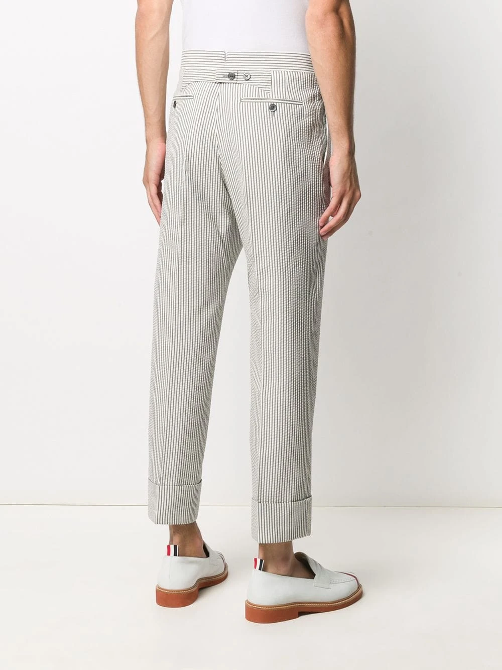 Best deal ⭐ Thom Browne Striped tailored trousers tailored pants of men ❤️ 4 Thom Browne striped tailored trousers