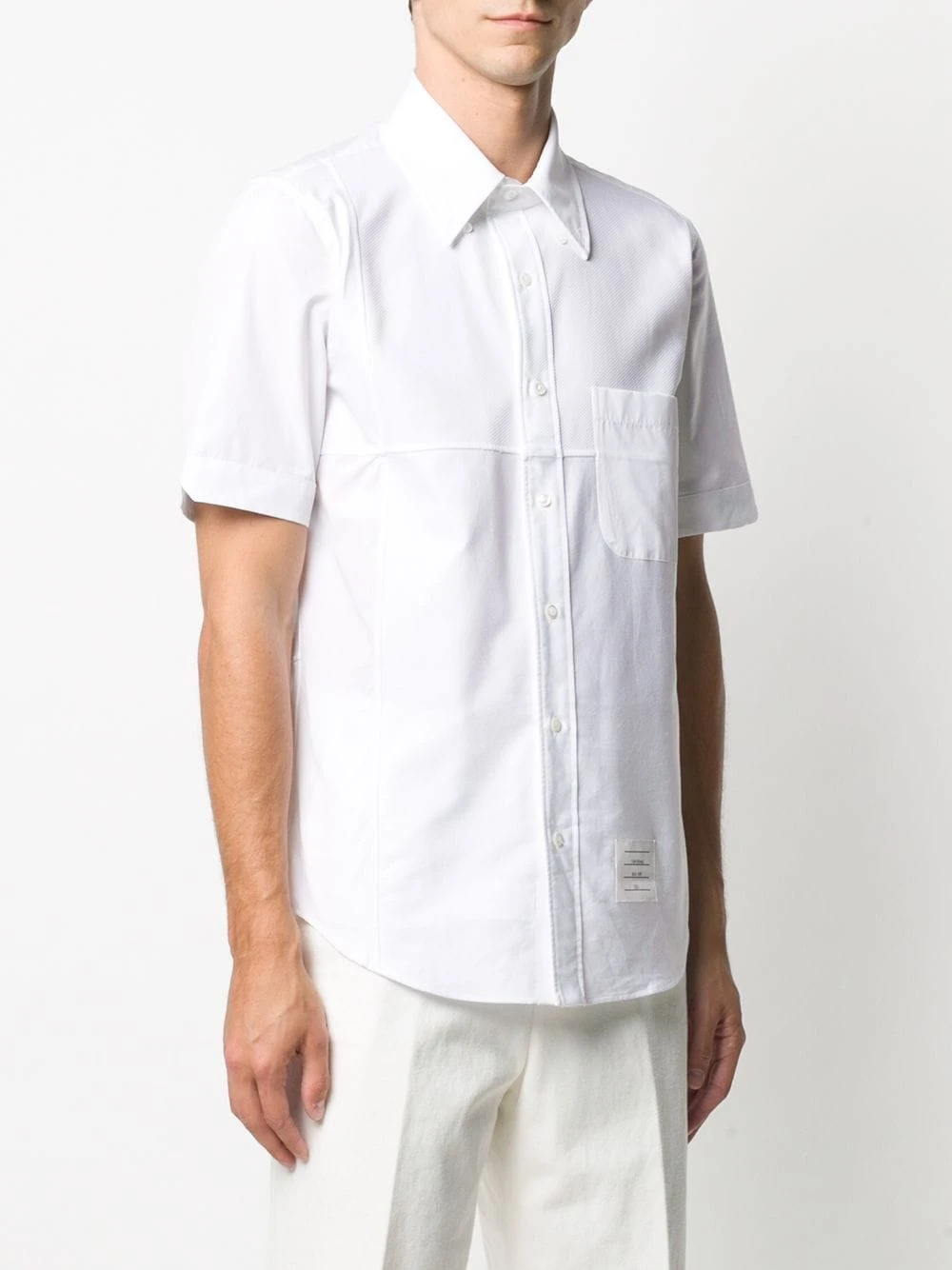 Budget π― Thom Browne Logo patch short sleeve shirt shirts of men π₯ 3 Thom Browne logo-patch short-sleeve shirt