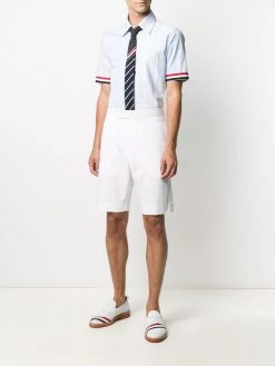 Thom Browne RWB-stripe short sleeve shirt