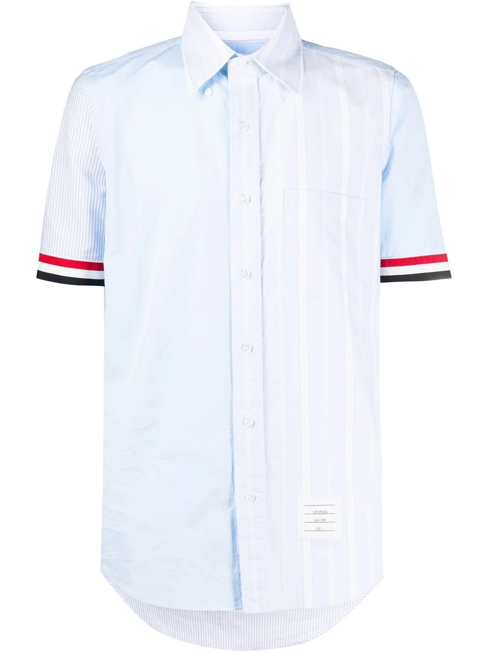 Budget π Thom Browne RWB stripe short sleeve shirt shirts of men β€οΈ 1 Thom Browne RWB-stripe short sleeve shirt